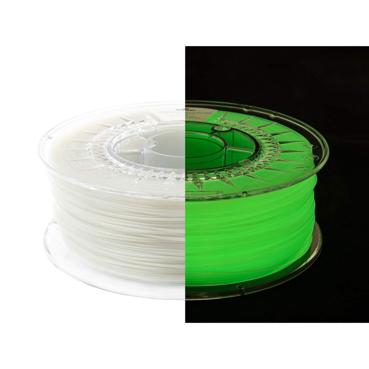 Køb Spectrum Filaments - PLA Glow In The Dark - 1.75mm - Yellow/Green - 1 kg filament - Pris 290.00 kr.