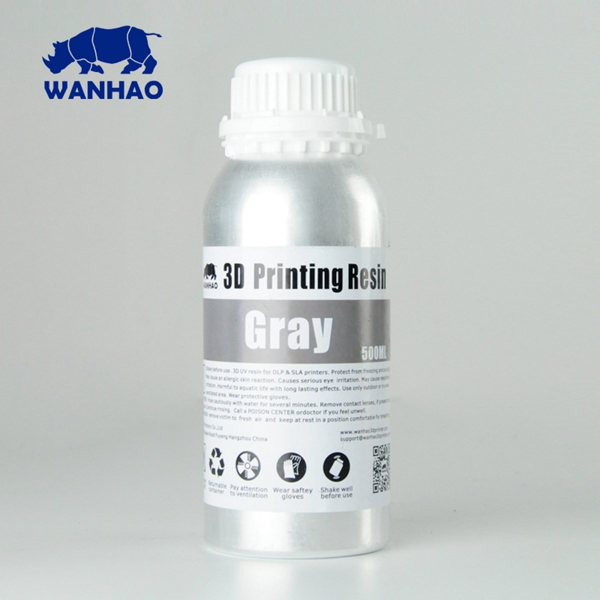 Billede af Wanhao 3D-Printer UV Resin Water Washable - 500 ml - Grey