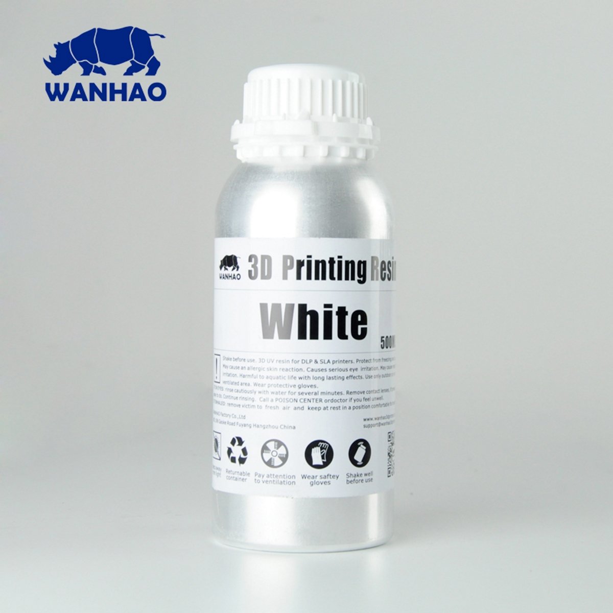 Billede af Wanhao 3D-Printer UV Resin Water Washable - 500 ml - White