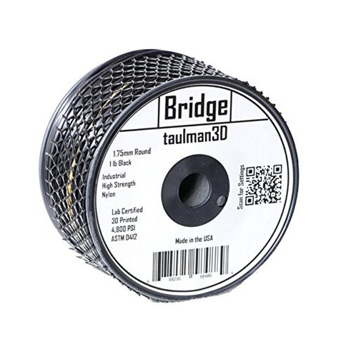 Køb Taulman Bridge Nylon - 1.75mm - 450g - Black 3d printer - Pris 250.00 kr.