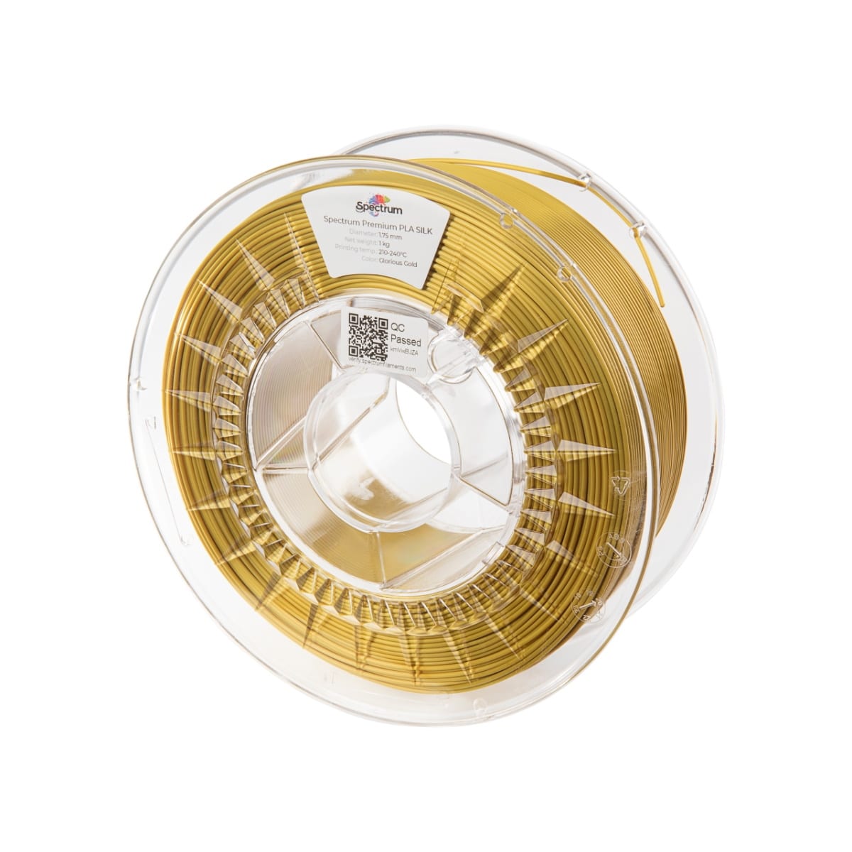 Køb Spectrum Filaments - PLA Silk - 1.75mm - Glorious Gold - 1 kg - Pris 144.00 kr.