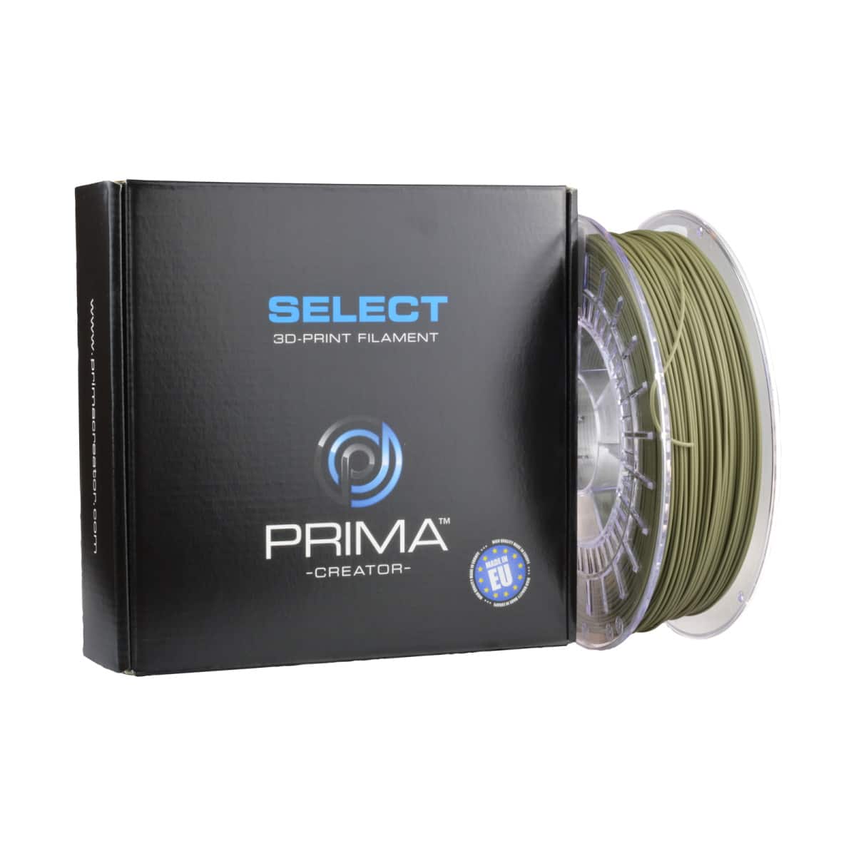 Køb PrimaSelect PLA Matt - 1.75mm - 750 g - Army Green 3d printer - Pris 210.00 kr.