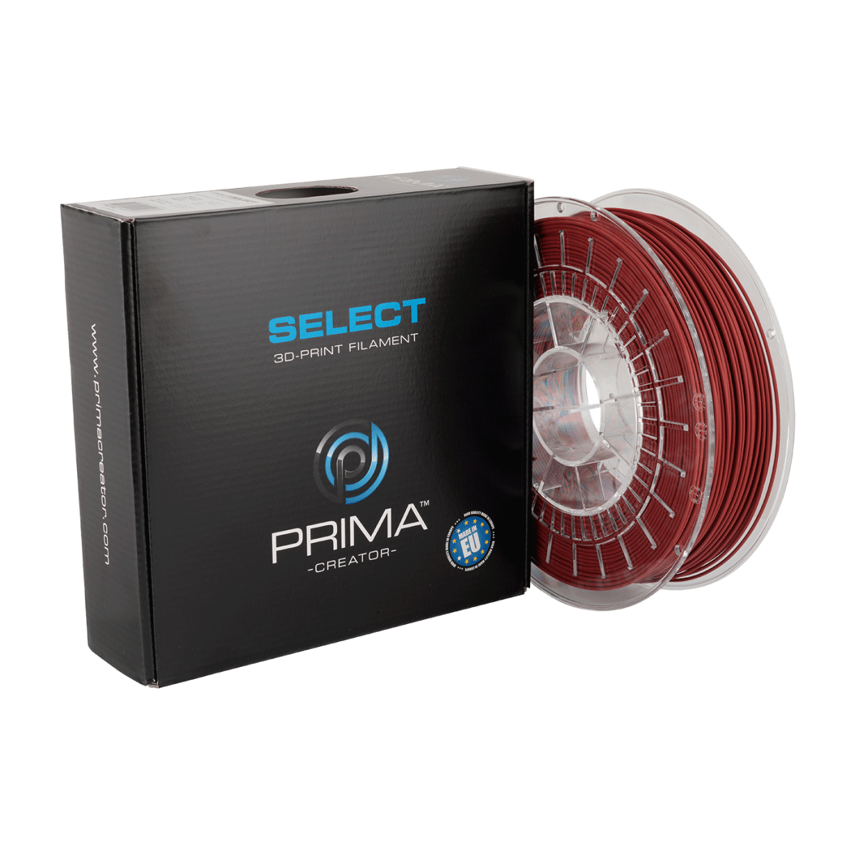 Køb PrimaSelect PLA Matt - 1.75mm - 750 g - Red - Pris 210.00 kr.