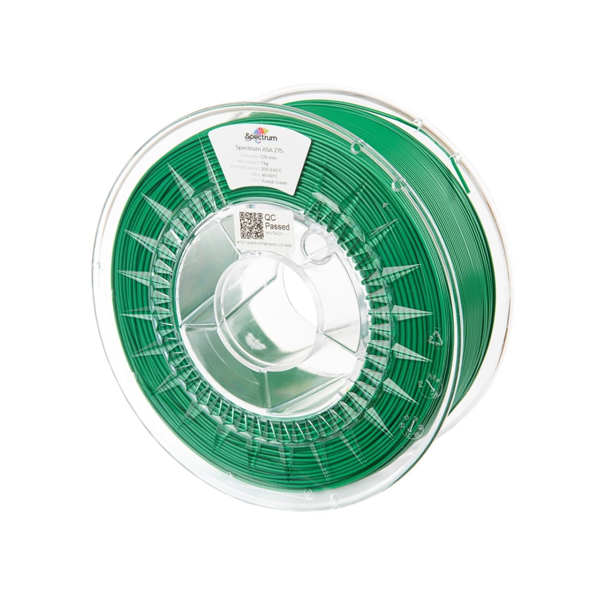 Køb Spectrum Filaments - ASA - 1.75mm - Forest Green - 1 kg filament - Pris 210.00 kr.