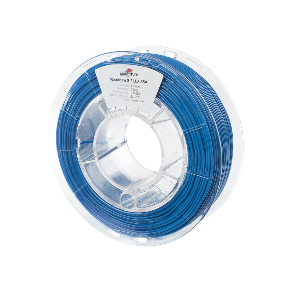 Køb Spectrum Filaments - S-Flex 85A - 1.75mm - Pacific Blue - 0.25kg filament - Pris 140.00 kr.
