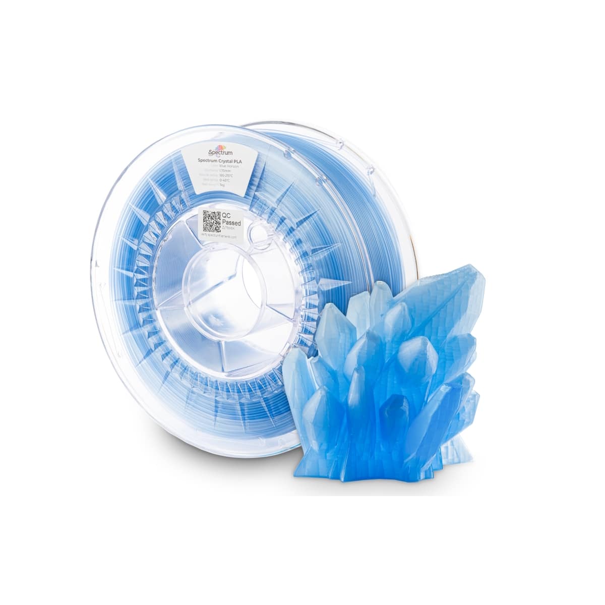 Køb Spectrum Filaments - PLA Crystal - 1.75mm - Blue Horizon - 1 kg filament - Pris 160.00 kr.