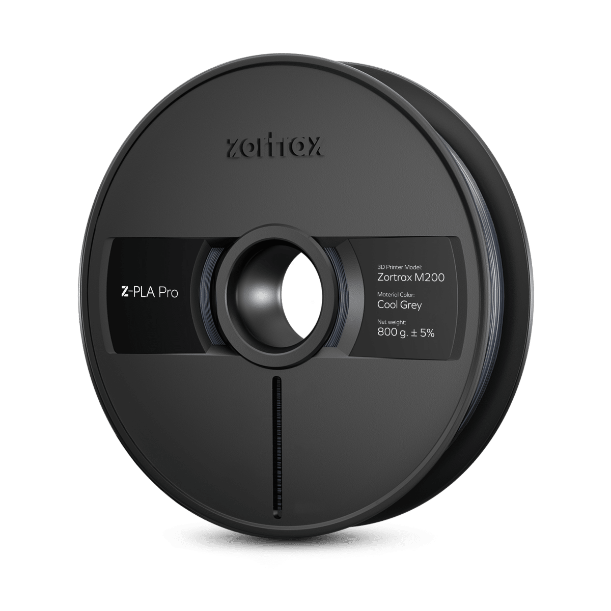Køb Zortrax Z-PLA Pro - 1,75mm - 800g - Cool Grey filament - Pris 379.00 kr.