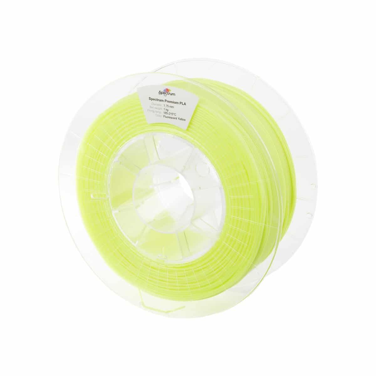 Køb Spectrum Filaments - PLA - 1.75mm - Fluorescent Yellow - 1 kg - Pris 129.00 kr.