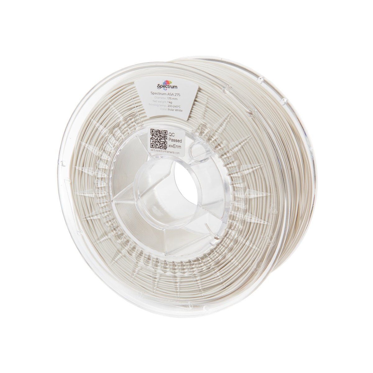 Køb Spectrum Filaments - ASA - 1.75mm - Polar White - 1 kg filament - Pris 210.00 kr.
