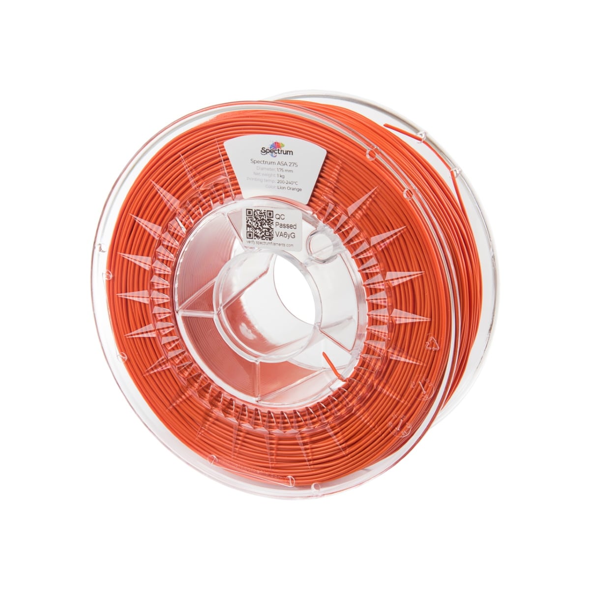 Køb Spectrum Filaments - ASA - 1.75mm - Lion Orange - 1 kg filament - Pris 210.00 kr.