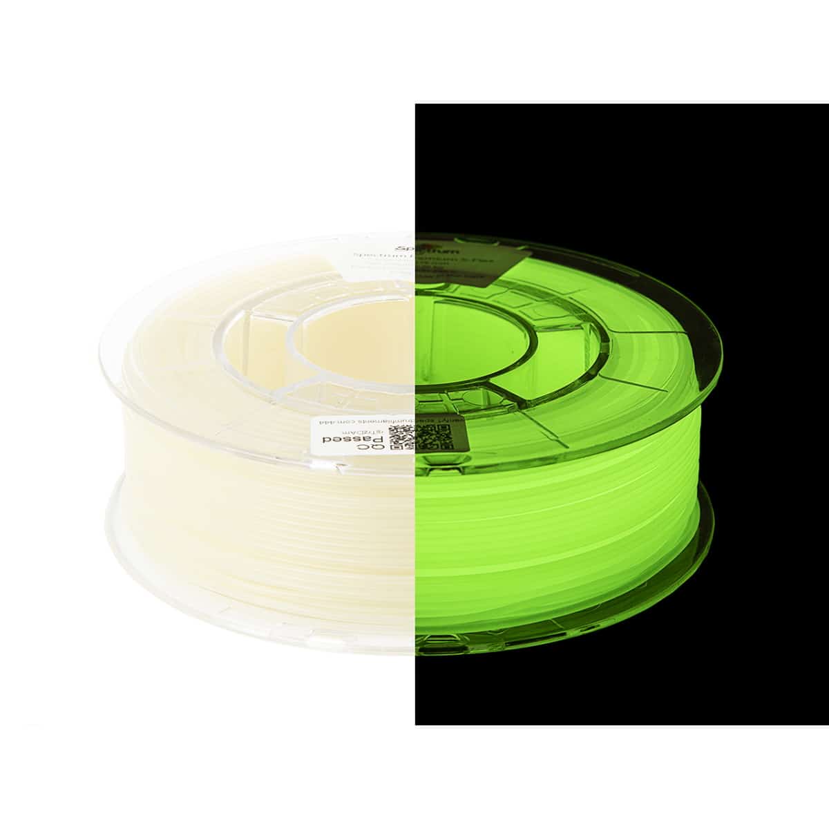 Køb Spectrum Filaments - S-Flex 90A - 1.75mm - Glow In The Dark - 0.25kg filament - Pris 210.00 kr.