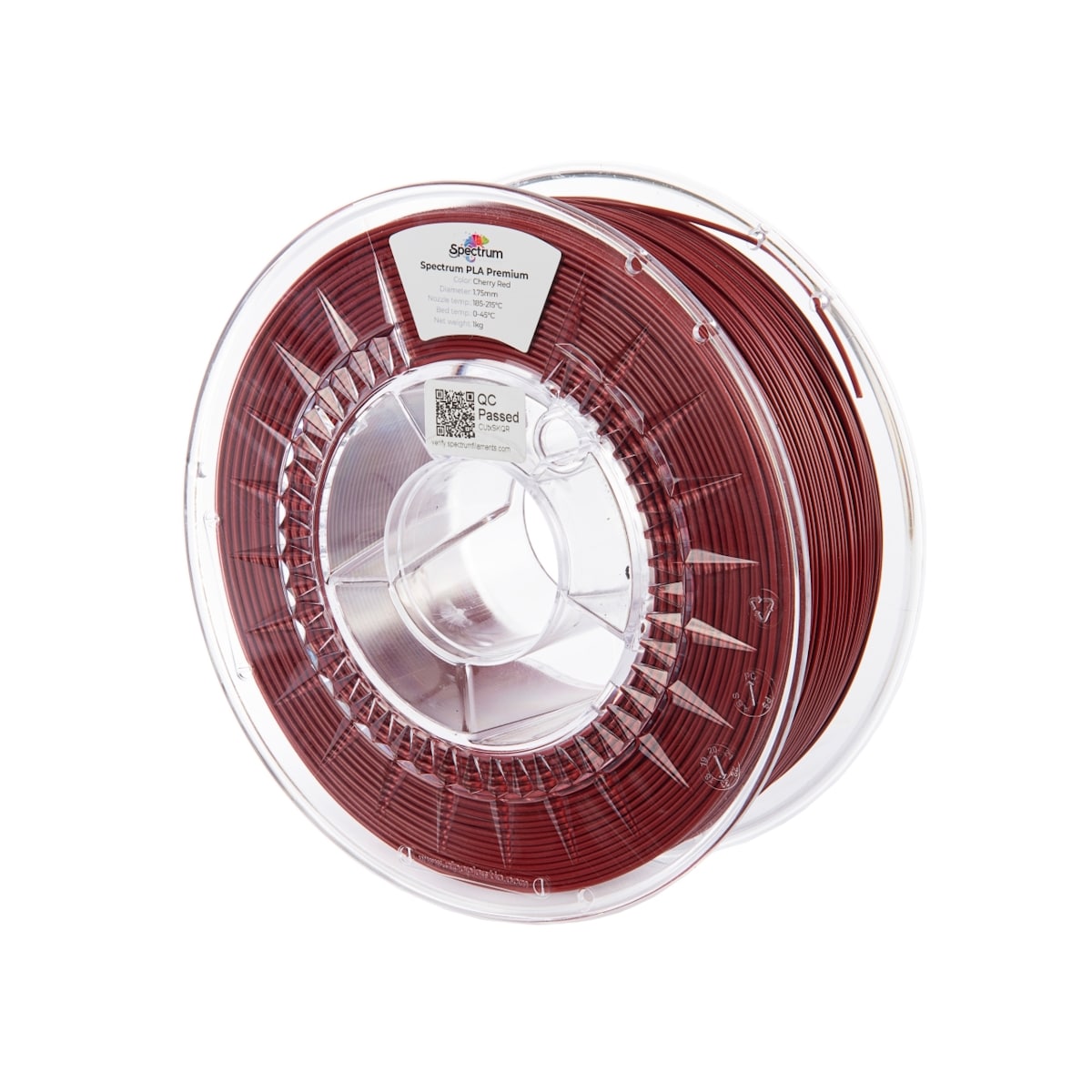 Køb Spectrum Filaments - PLA - 1.75mm - Cherry Red - 1 kg - Pris 160.00 kr.